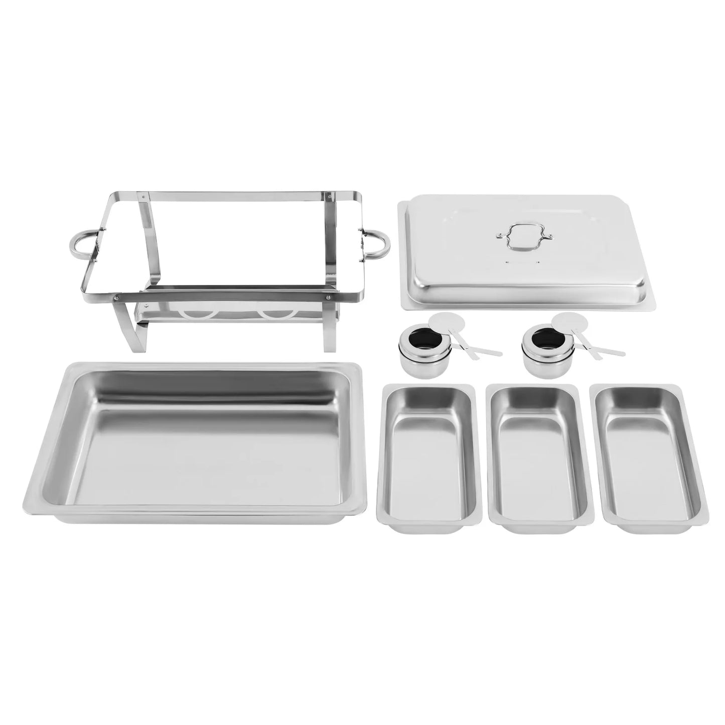 Stainless Steel Chafing Dish Buffet Set Rectangular Chafer Warmer