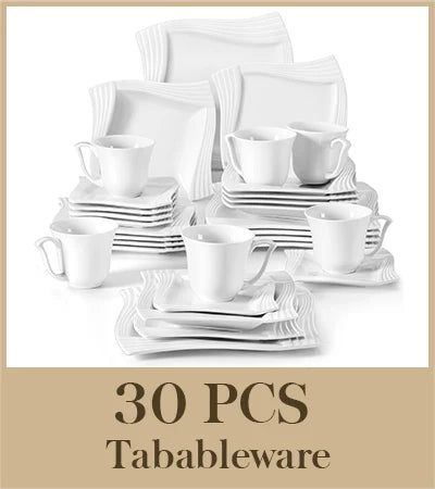 MALACASA Amparo Porcelain Dinnerware Set For Everyday Dining