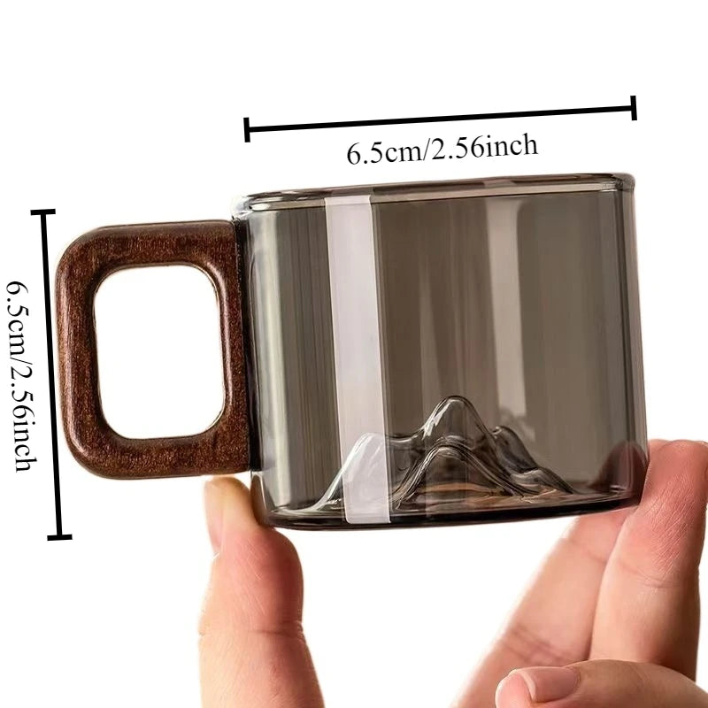 Borosilicate Glass Tea Cups Mountain Shape Set Eco Friendly
