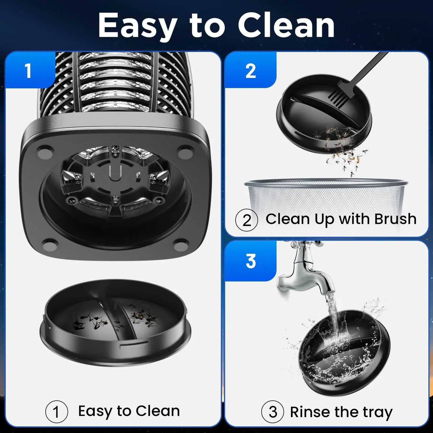 Solar Bug Zapper Outdoor Waterproof Mosquito Killer With Solar Panel
