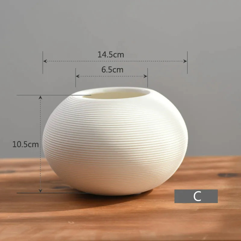 Enhancement Nordic Ceramic Flower Vase European Style Porcelain Table Decor