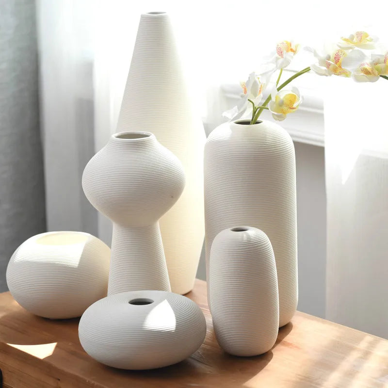 Enhancement Nordic Ceramic Flower Vase European Style Porcelain Table Decor