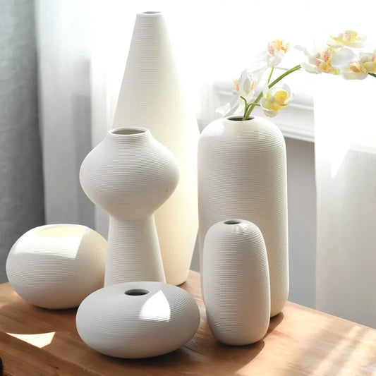 Enhancement Nordic Ceramic Flower Vase European Style Porcelain Table Decor
