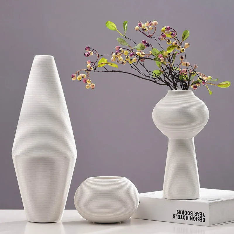Enhancement Nordic Ceramic Flower Vase European Style Porcelain Table Decor
