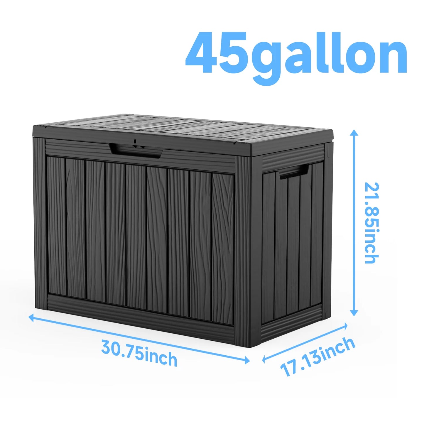 Waterproof Outdoor Resin Deck Box Lockable Weather Resistant Storage
