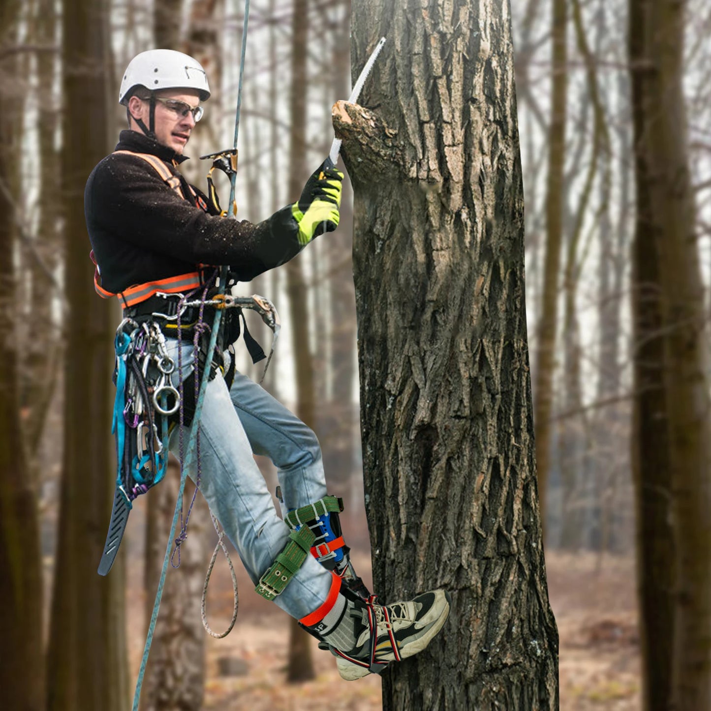 Tree Climbing Tools Kit With Safety Belt And Foot Pedal