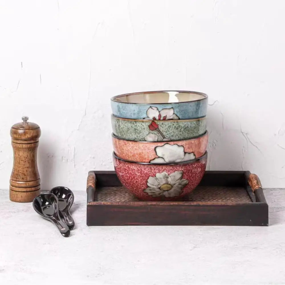 Ceramic Bowls Set Of 4 Microwave And Dishwasher Safe