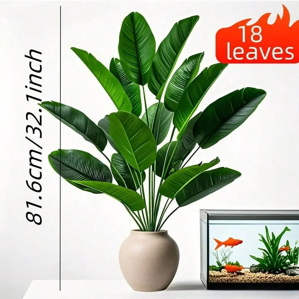 Artificial Palm Tree 18 Leaves Real Touch Home Decor