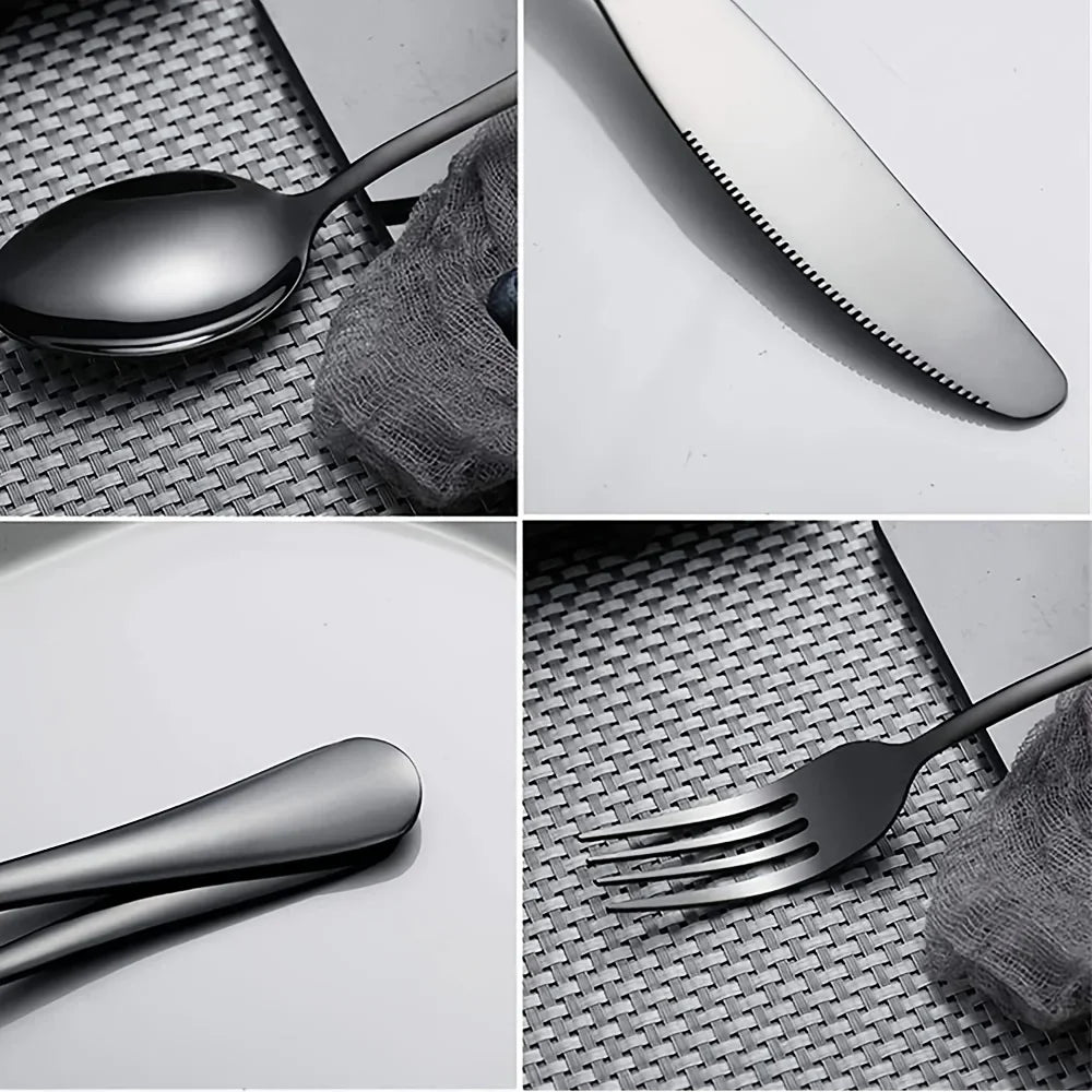 Dinnerware Stainless Steel Flatware Set for Kitchen Tableware