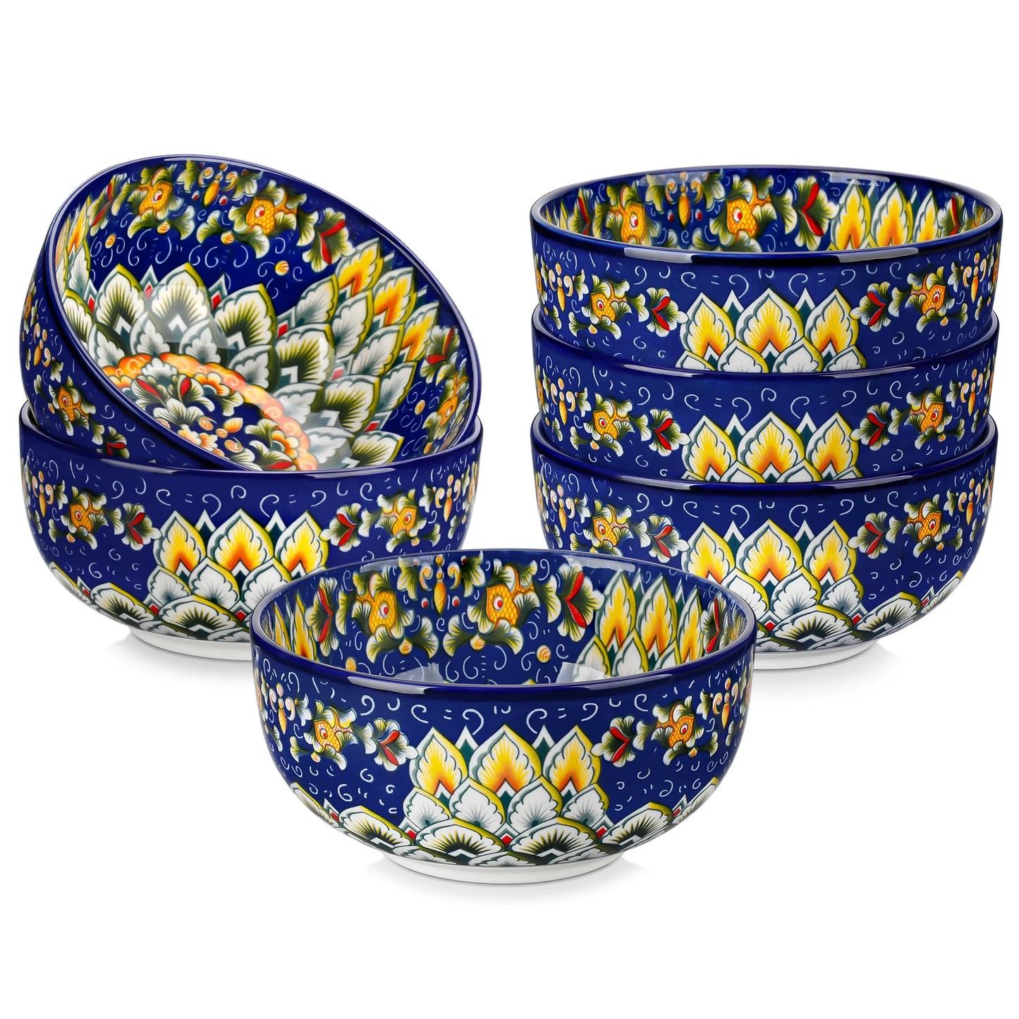 Malacasa Ceramic Bowls Set Porcelain Dinnerware Salad Pasta Rice