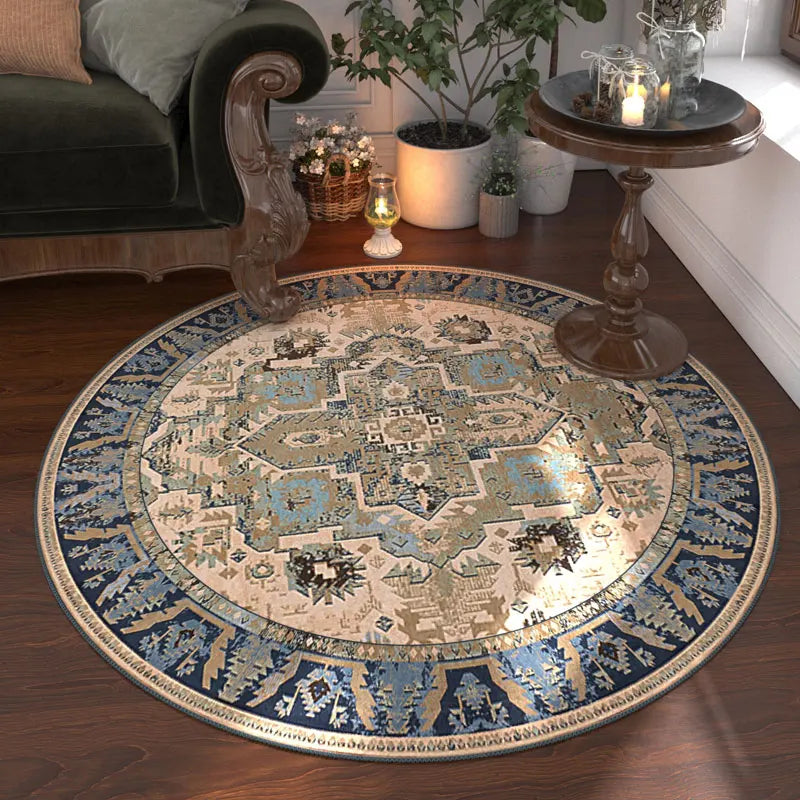 Nordic Round Carpet For Living Room Washable Anti Slip Rug