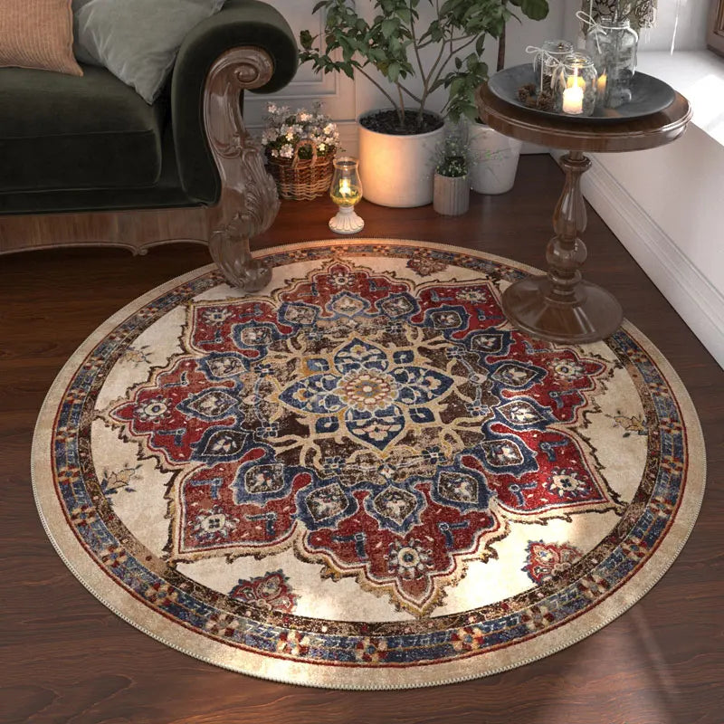 Nordic Round Carpet For Living Room Washable Anti Slip Rug