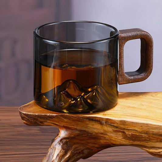 Borosilicate Glass Tea Cups Mountain Shape Set Eco Friendly