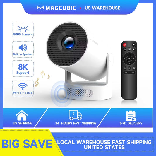 Magcubic HY300 Pro Outdoor Home Theater Projector 8K Android 14