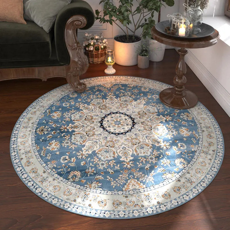 Nordic Round Carpet For Living Room Washable Anti Slip Rug