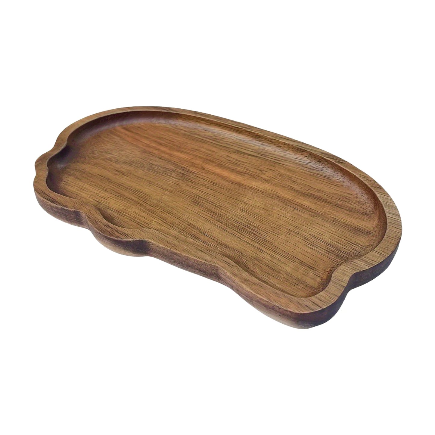 Japanese Style Acacia Wood Tray Serving Plate Heat Resistant