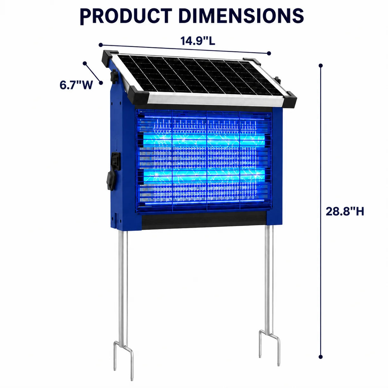 Solar Mosquito Zapper Outdoor Waterproof Dual Solar USB Rechargeable