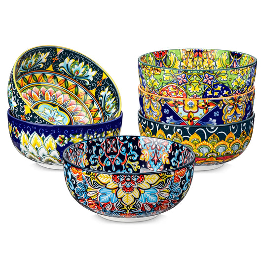 Malacasa Ceramic Bowls Set Porcelain Dinnerware Salad Pasta Rice