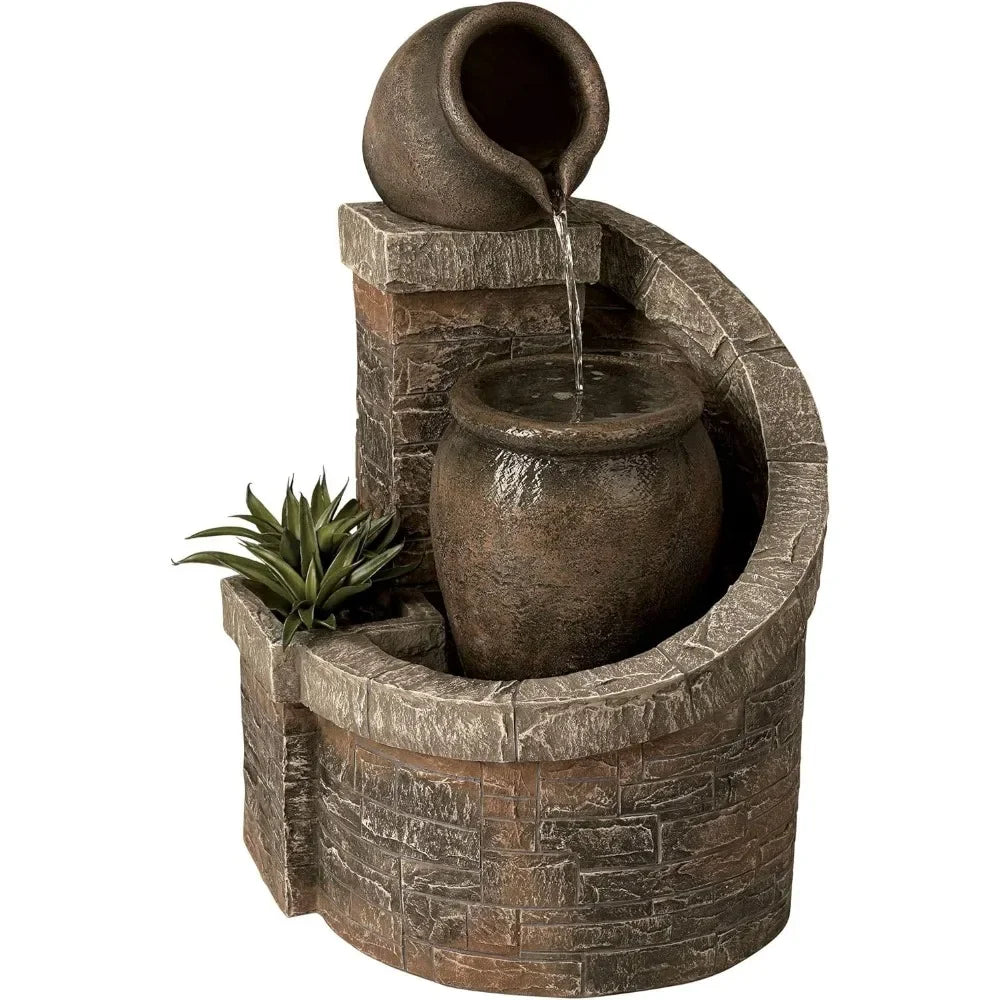 Verona Style Outdoor Ground Fountain With LED Lights