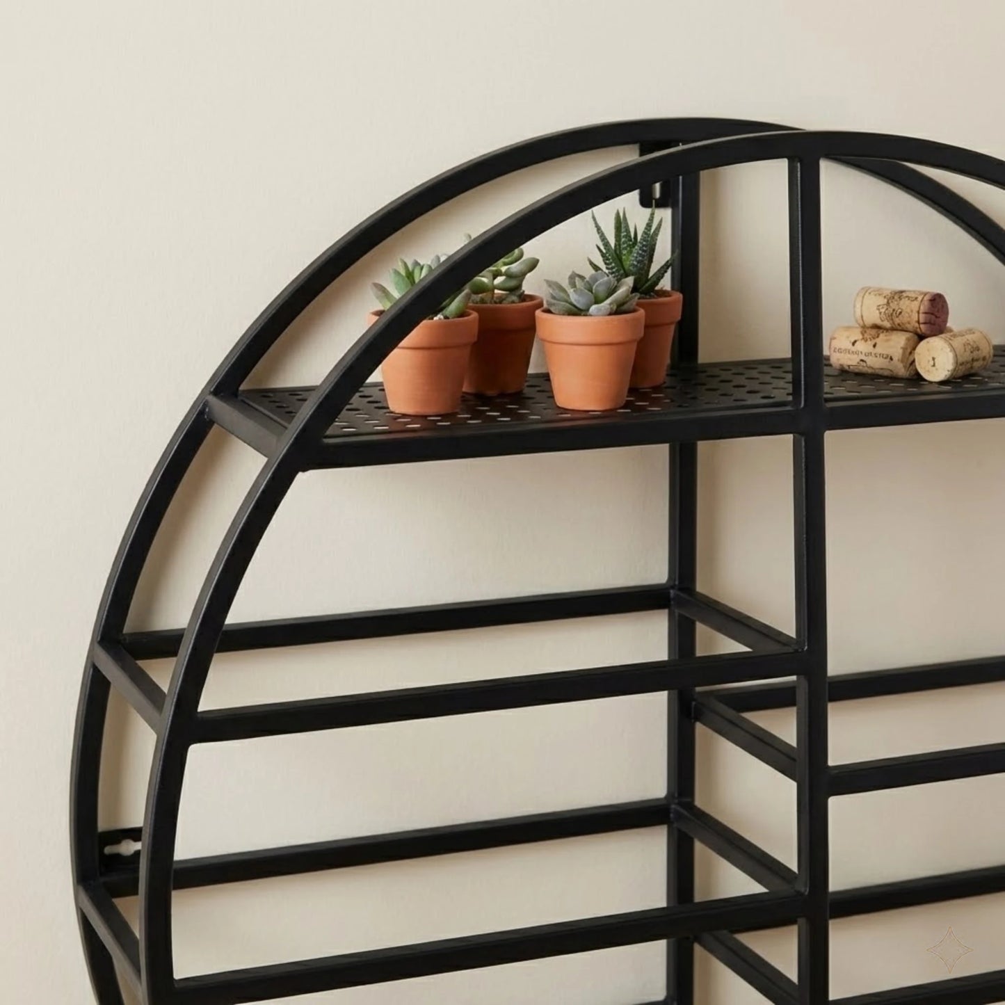 Bymaocar Wall Mounted Iron Wine Rack 7 Bottle Capacity
