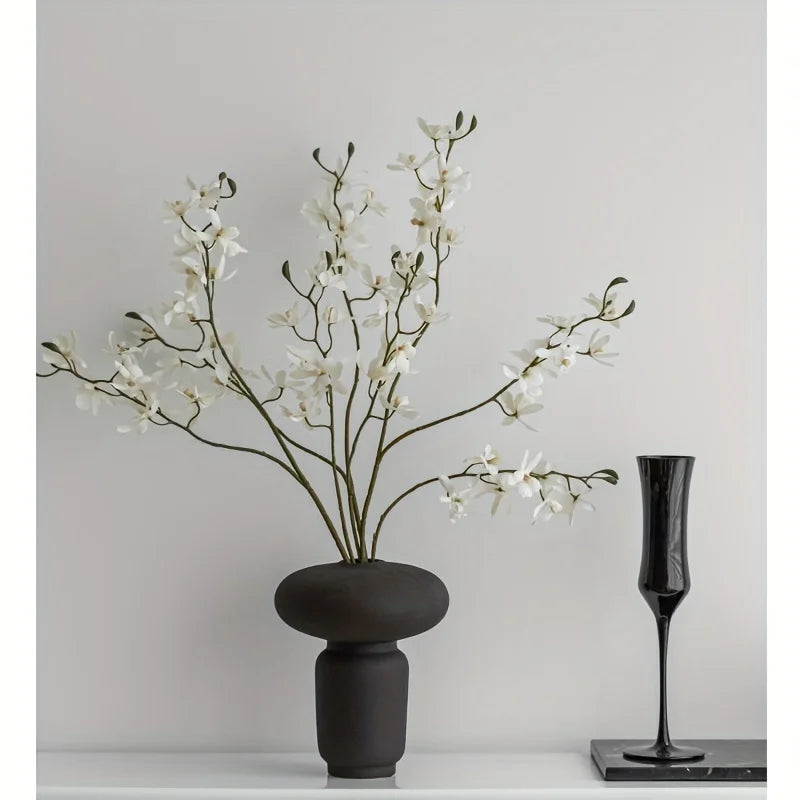 CZSAE Minimalist Ceramic Vase Wabi Sabi Unglazed Centerpiece Living Room Decor