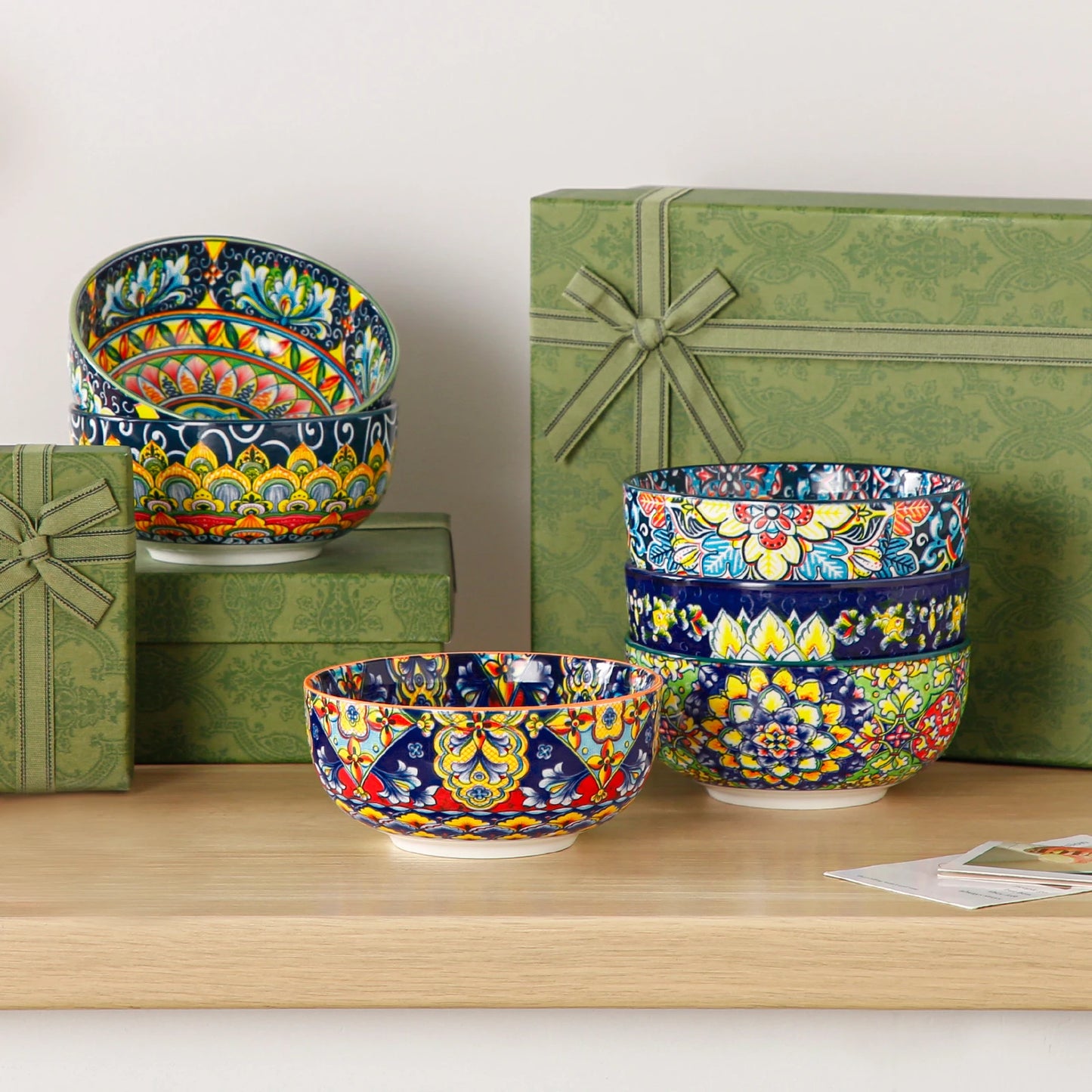 Malacasa Ceramic Bowls Set Porcelain Dinnerware Salad Pasta Rice