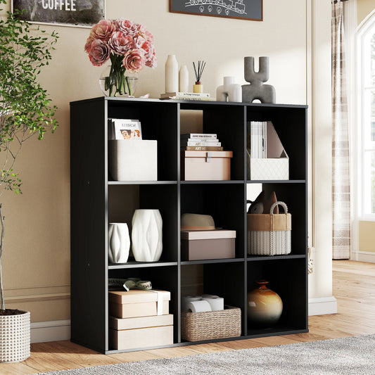 JHK Modern Wooden Storage Bookcase For Home Office Shelves