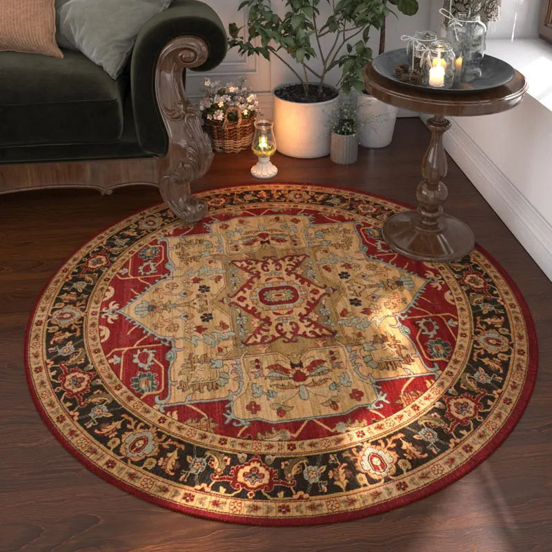Nordic Round Carpet For Living Room Washable Anti Slip Rug