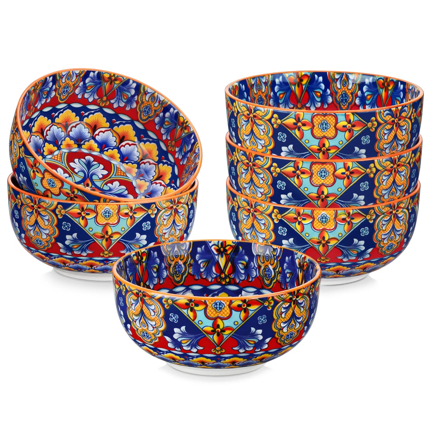 Malacasa Ceramic Bowls Set Porcelain Dinnerware Salad Pasta Rice