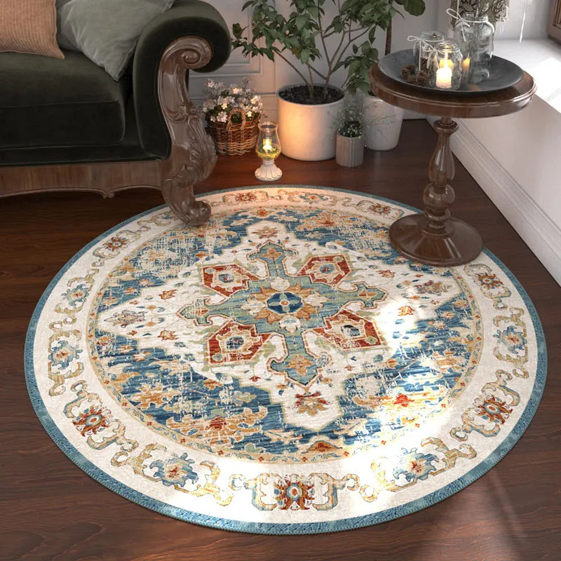Nordic Round Carpet For Living Room Washable Anti Slip Rug