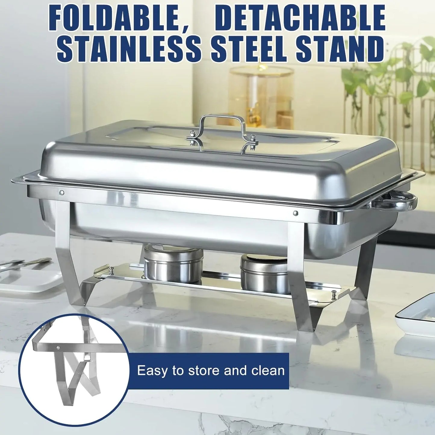 Electric Stainless Steel Chafing Dish Buffet Set For Catering