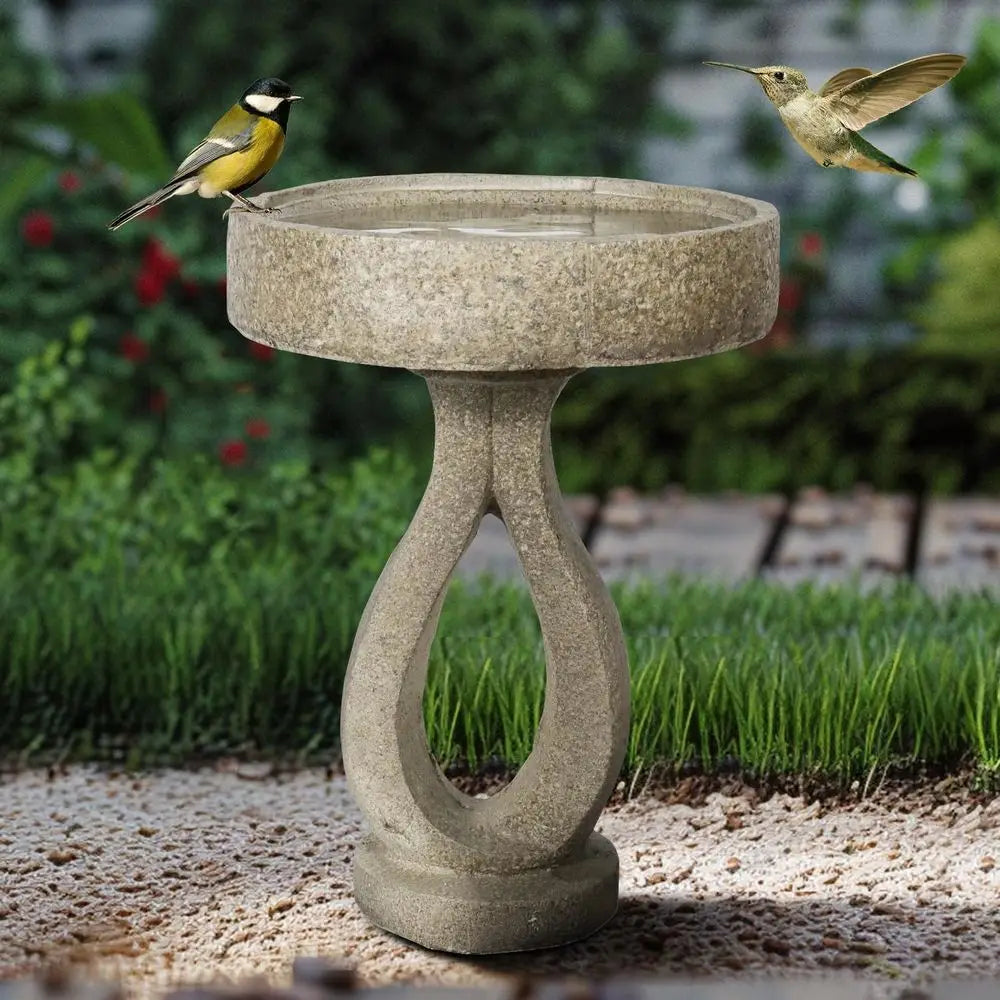 Elegant Weather Resistant Bird Bath For Outdoor Gardens And Patios