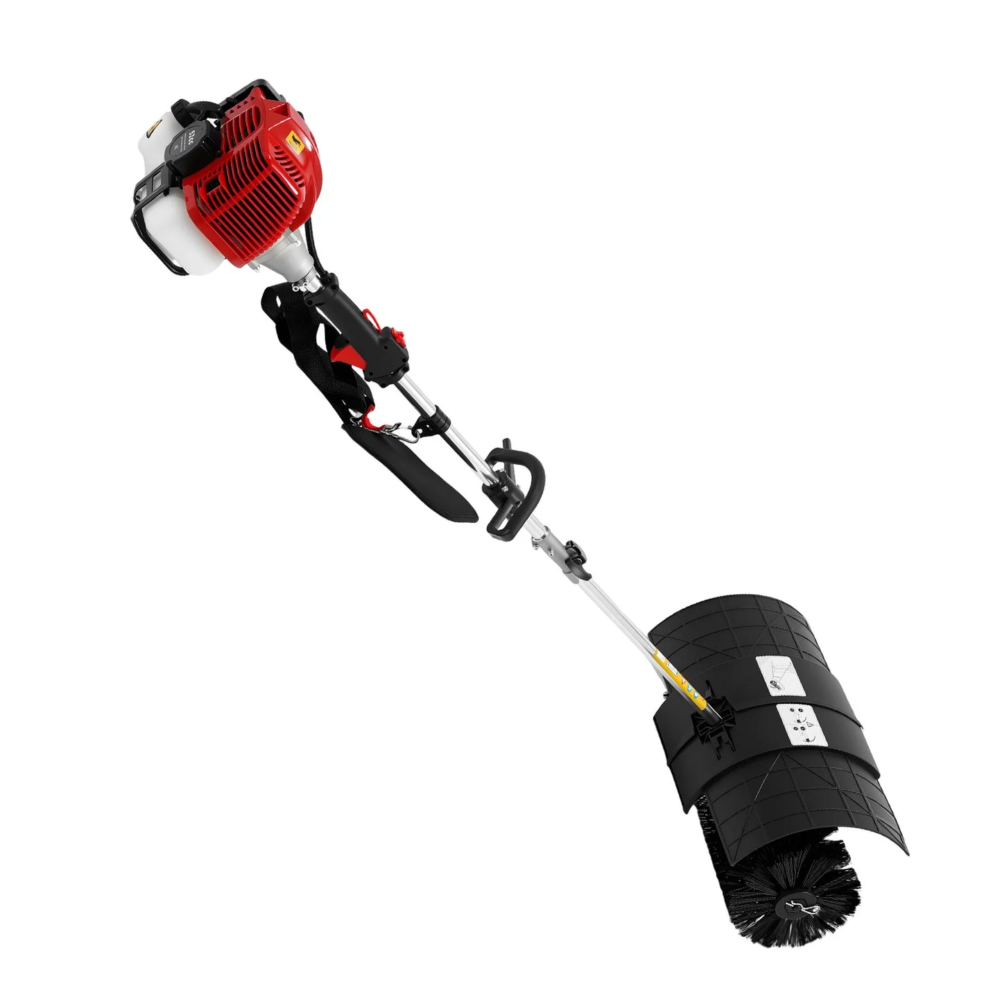 2.3HP Gas Powered Walk Behind Sweeper For Driveway And Lawn