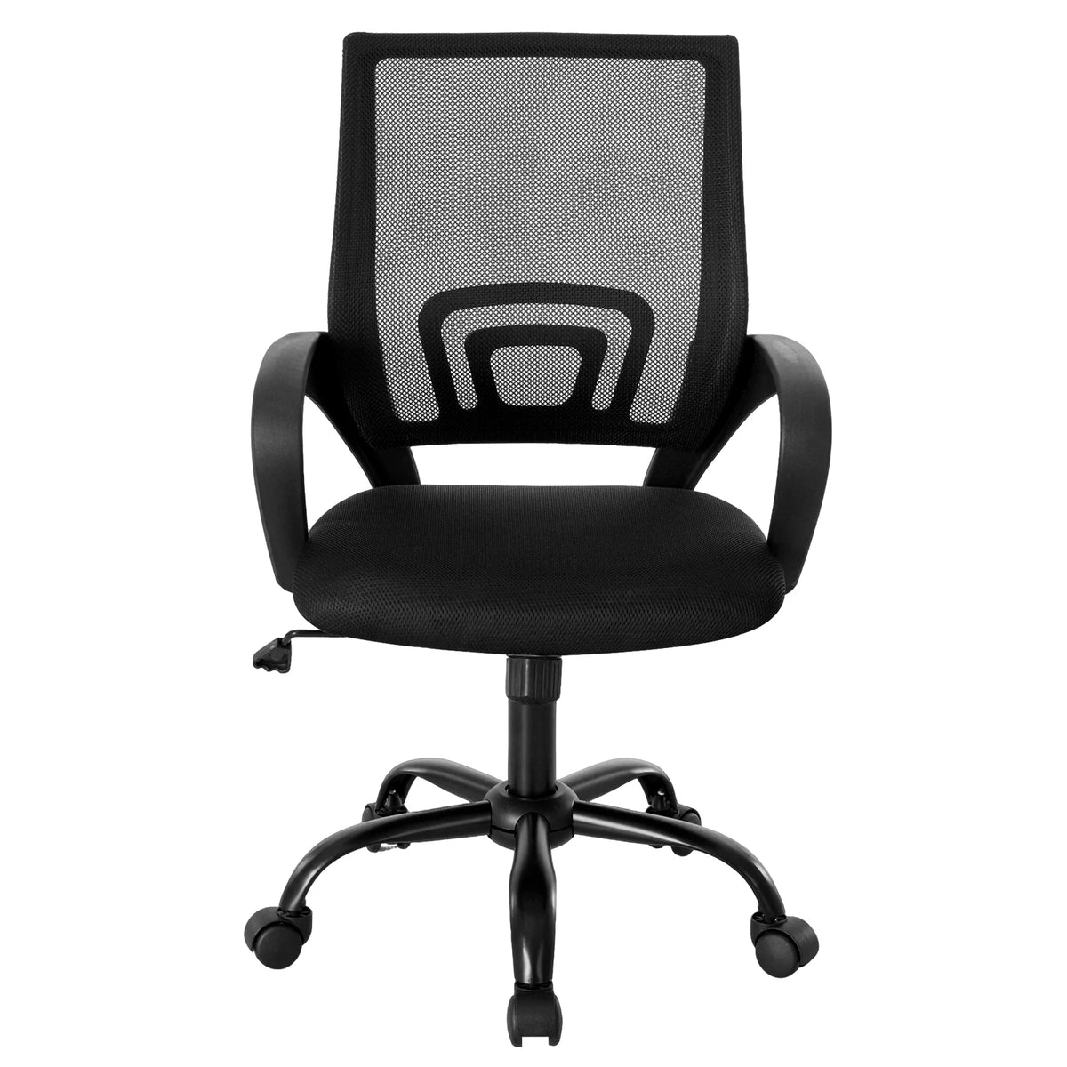 MCQ Office Desk Ergonomic Gaming Chair Height Adjustable with Fixed Armrest 360° Swivel Storage Back for Computer Meeting Room