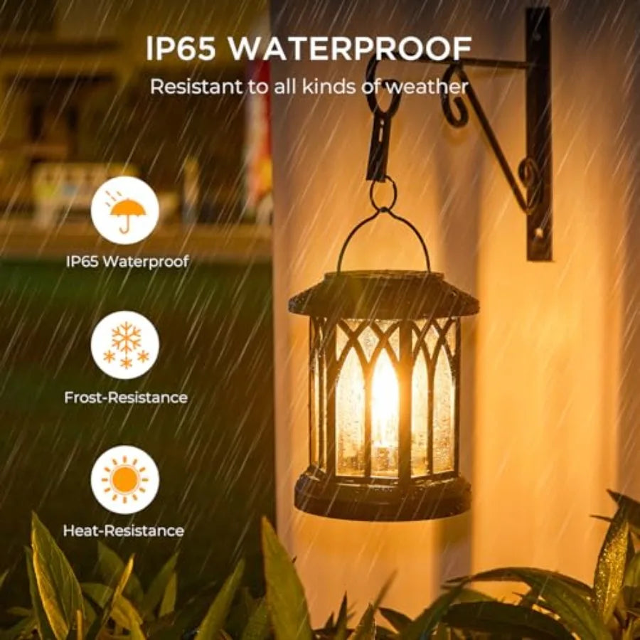 Outdoor Solar Lanterns Waterproof Upgraded Hanging Lights For Garden