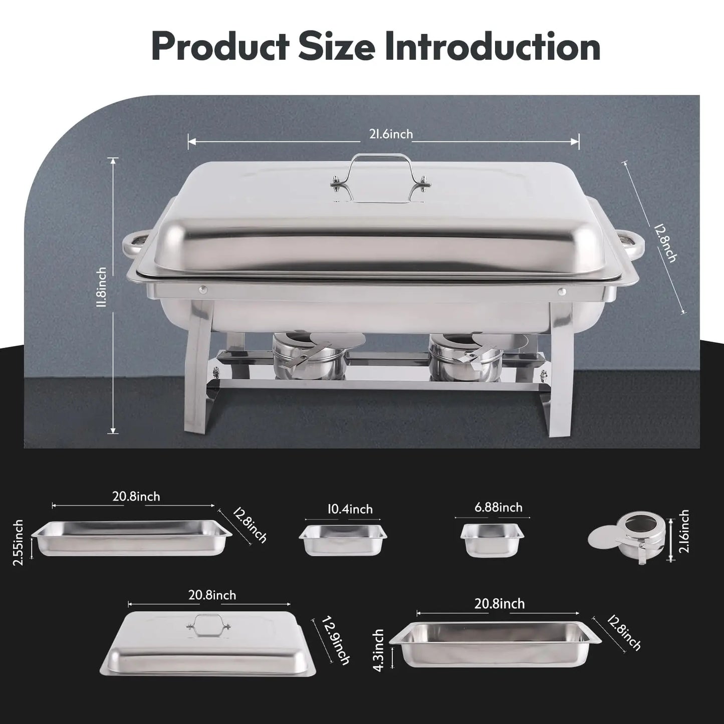 JETTING Chafing Dish Buffet Set Stainless Steel Food Warmers