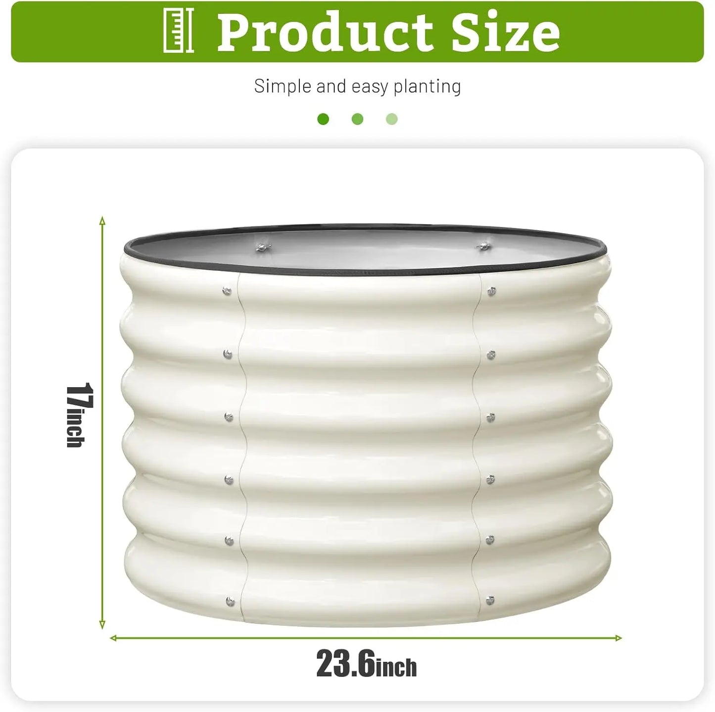 Galvanized Round Raised Garden Bed 2-Pack For Vegetables And Flowers