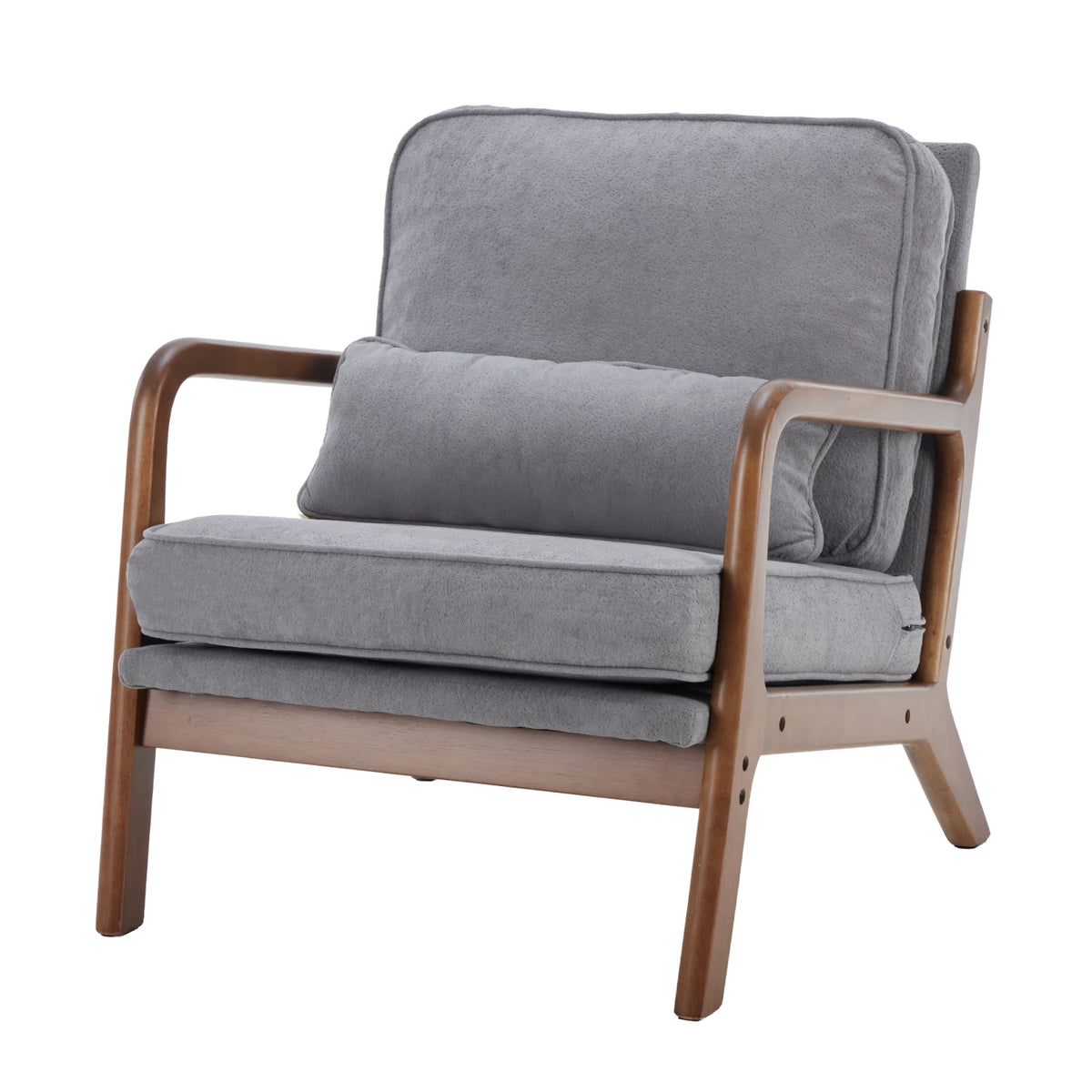 MCQ Mid-century Wooden Ergonomic Office Chair Wood Frame Soft Cushion Lumbar Support High Backrest Heavy Capacity For Office