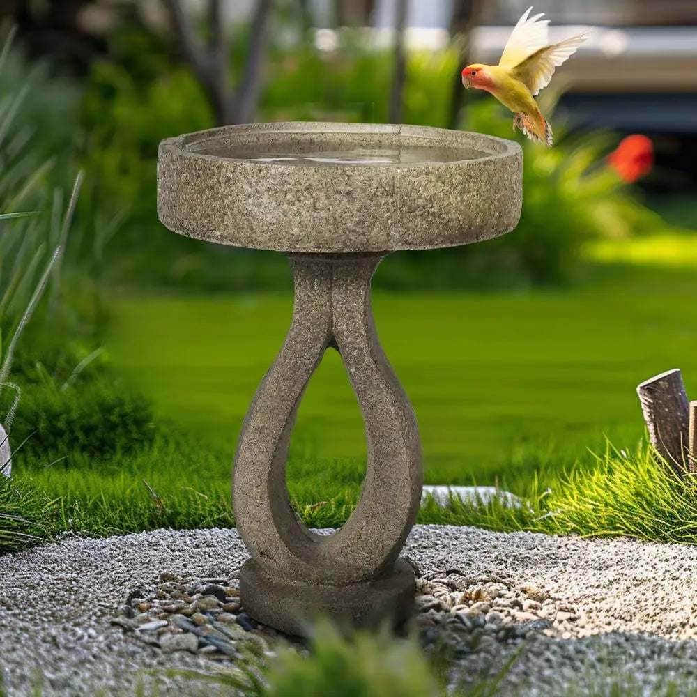 Elegant Weather Resistant Bird Bath For Outdoor Gardens And Patios
