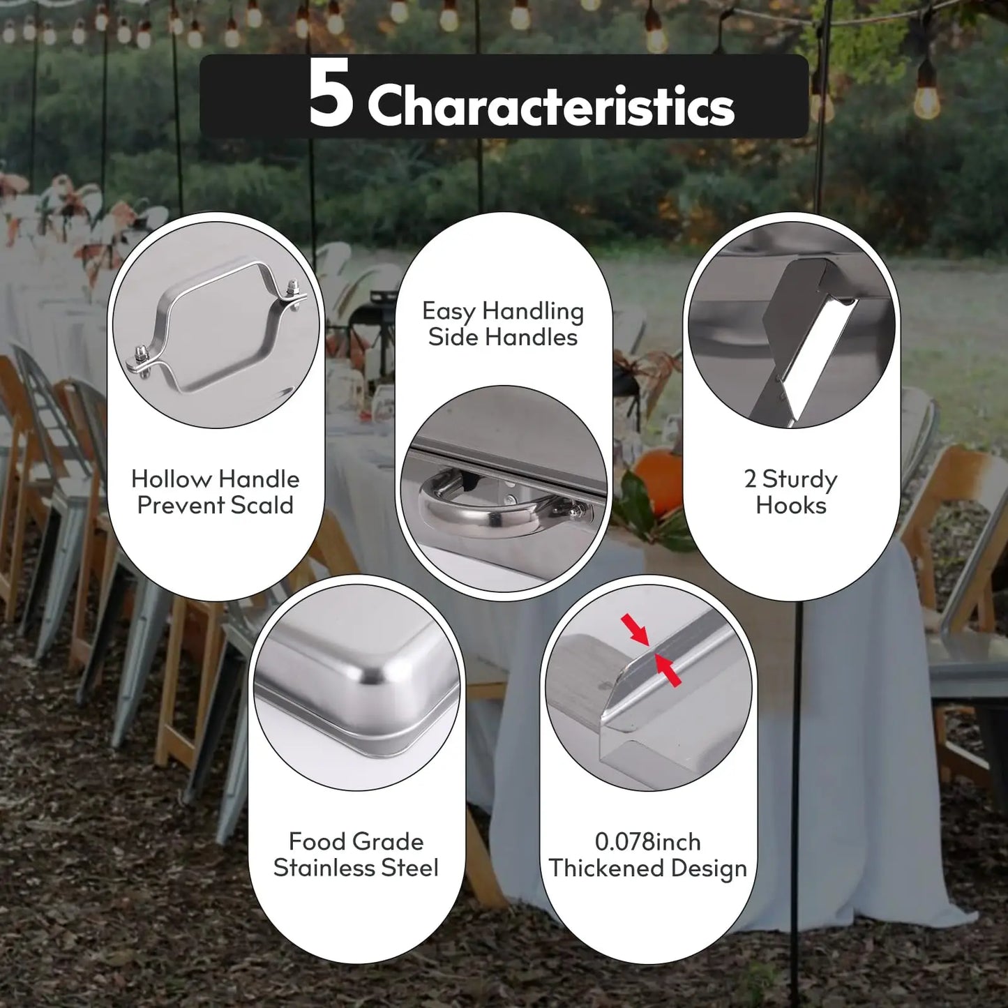 JETTING Chafing Dish Buffet Set Stainless Steel Food Warmers