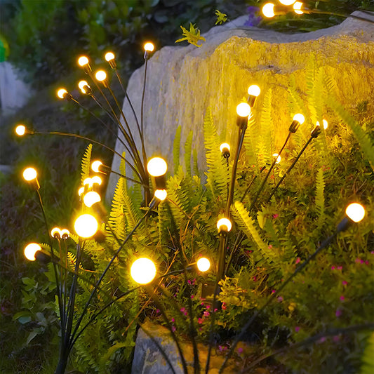 8-Head LED Solar Firefly Lights Outdoor Decorative Garden Pathway