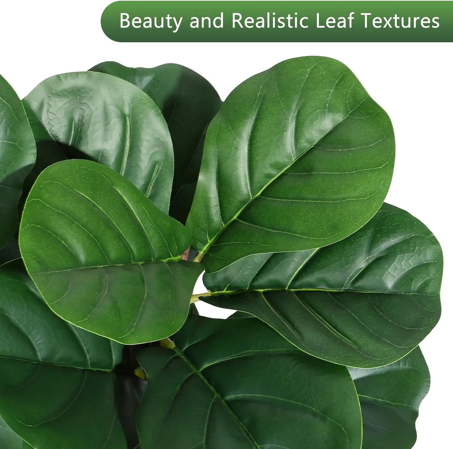 HiMISS Fiddle Leaf Fig Tree Artificial In Planter Decorative