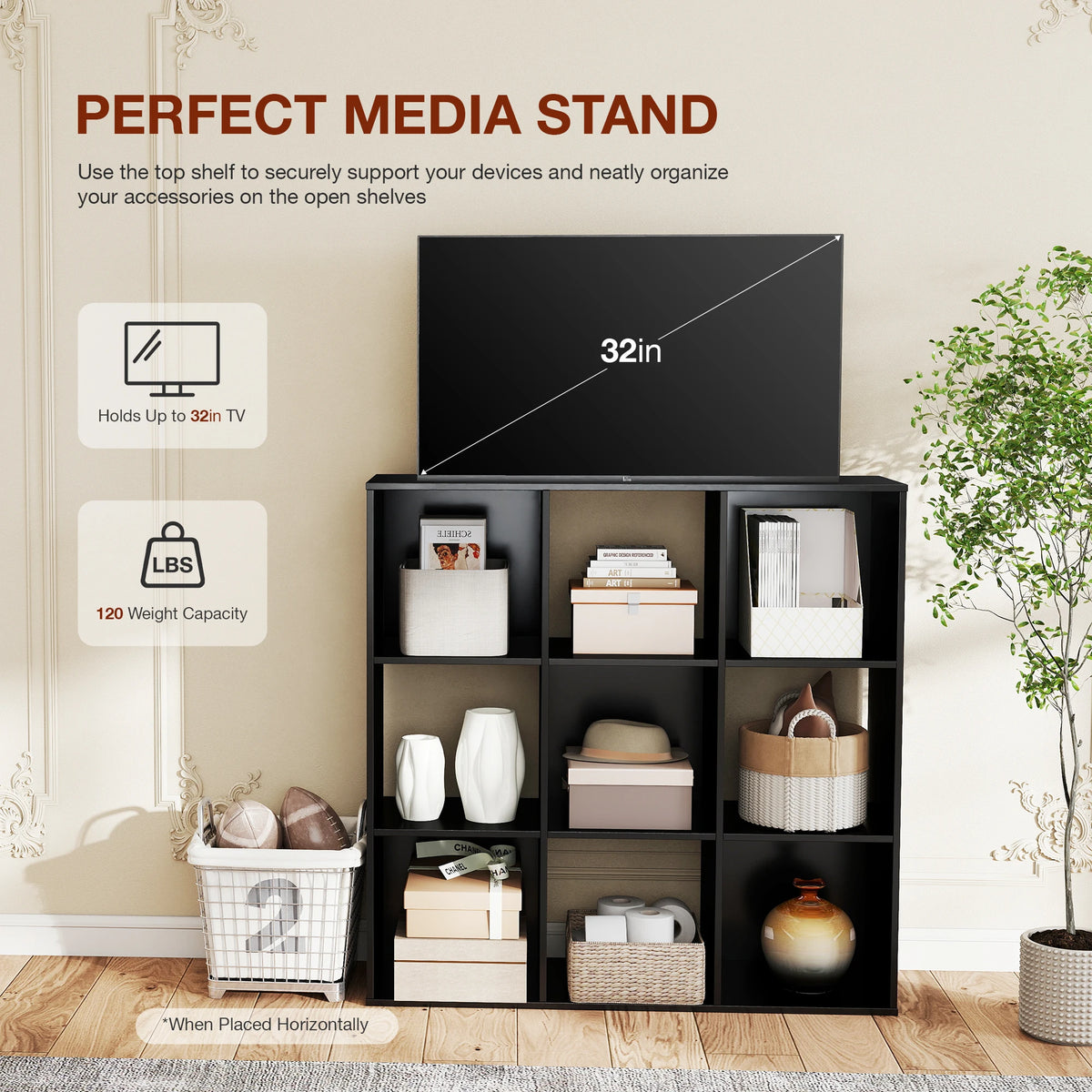 JHK Modern Wooden Storage Bookcase For Home Office Shelves