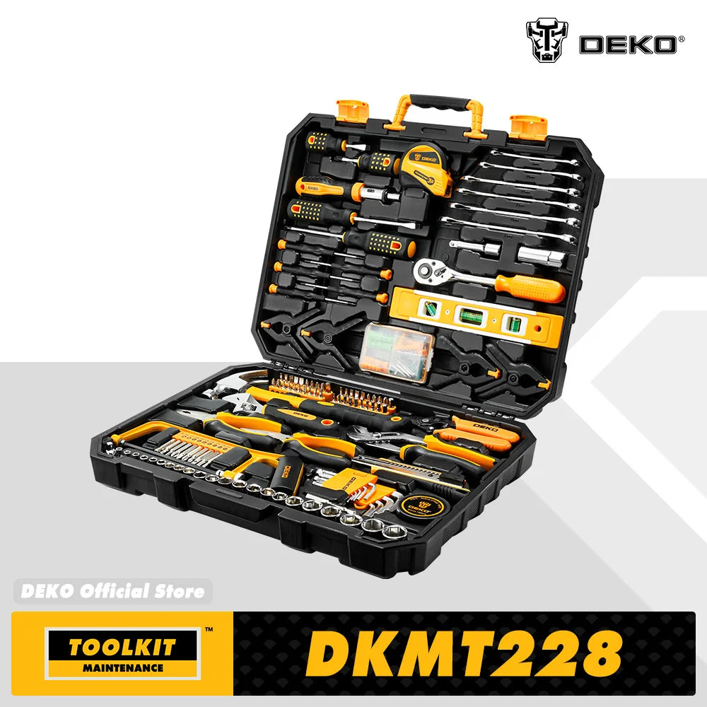 DEKOPRO 228Piece Socket Wrench Tool Set With Storage Case