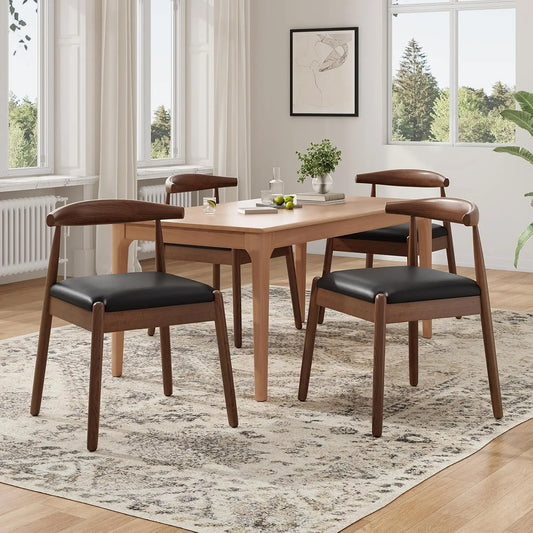 FARINI Dining Chairs Set of 2 Mid-Century Modern Solid Wood