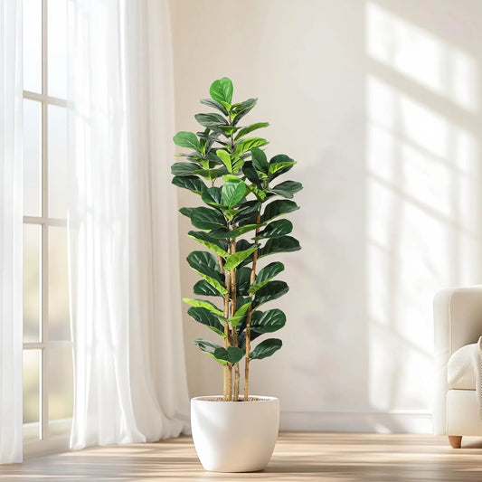 HiMiss Artificial Fiddle Leaf Fig Tree For Home Decor