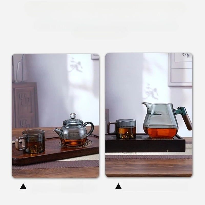 Borosilicate Glass Tea Cups Mountain Shape Set Eco Friendly