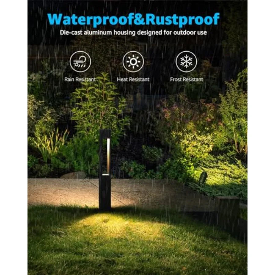 LED Outdoor Landscape Lighting Kit With Pathway Spotlights