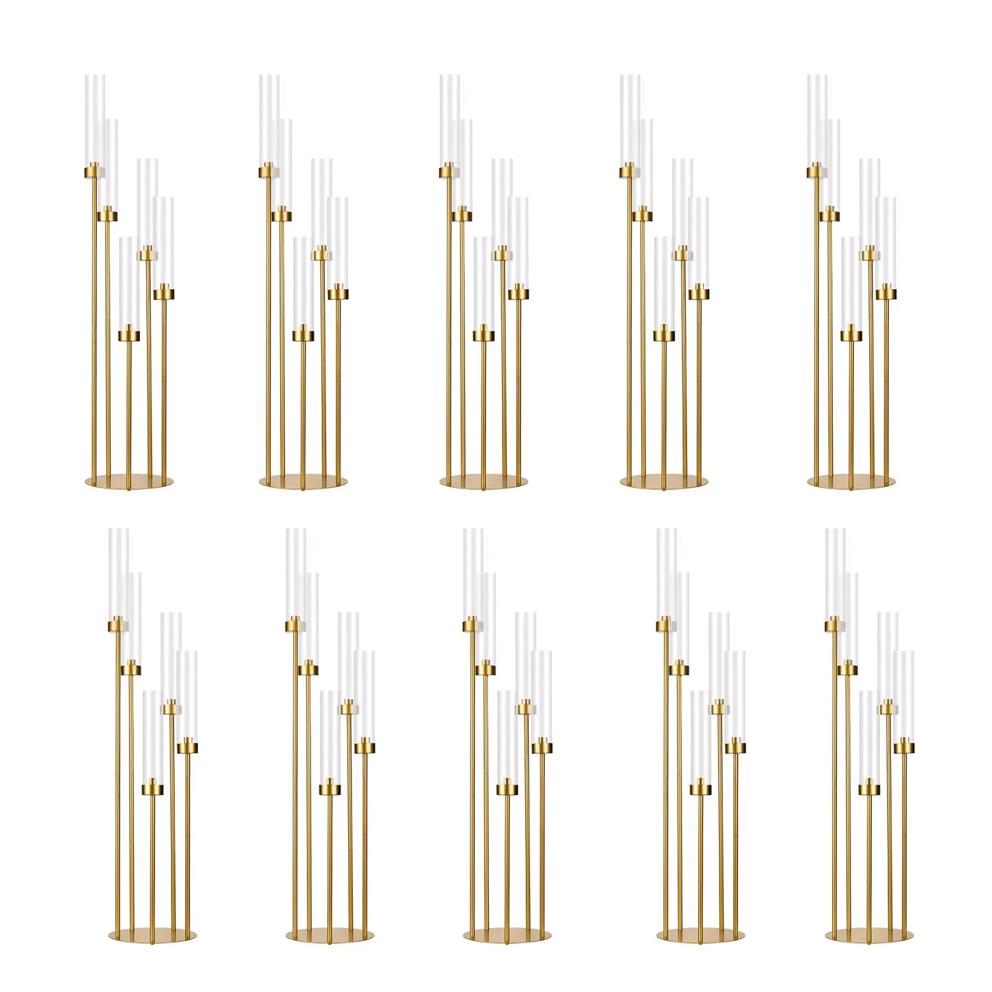 VINCIGANT Floor Candelabra 5 Arm LED Candle Holder For Weddings