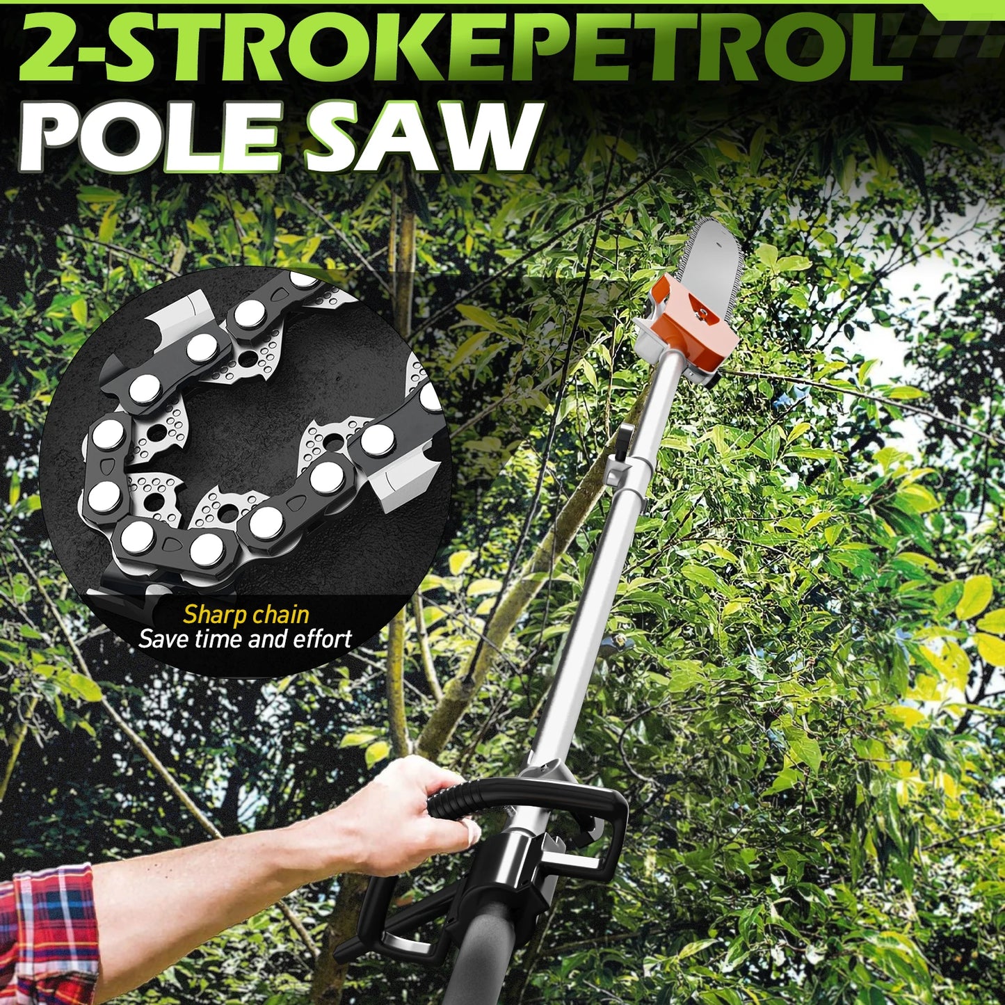 52cc 6-In-1 Gas Hedge Trimmer Multi-Tool For Yard Care